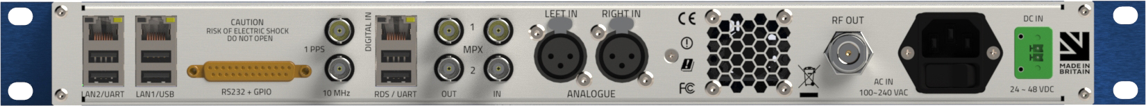 FM Transmitter 1U Front - Cobalt Series